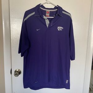 Kansas State Wildcats Collegiate Nike Men's purple Polo Shirt SZ L.